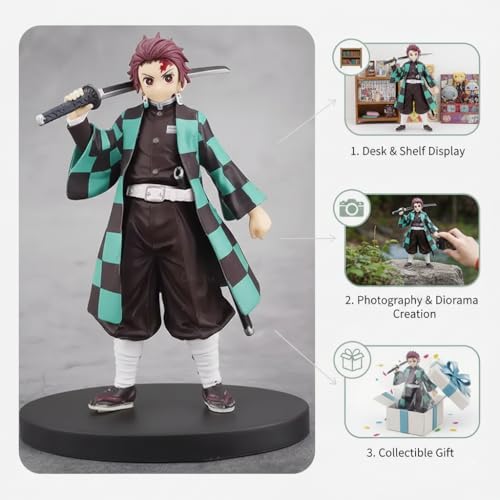 Image of Tanjiro Action Figure 16 cm | Demon Slayer Anime Action Figure Collectibles for Fans & Collectors