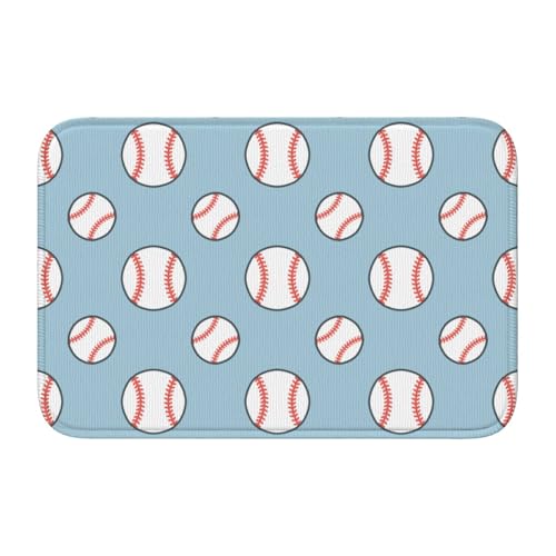 玄関マット 野球柄 バスマット 室内 屋外 足拭きマット カーペット おしゃれ 北欧 滑り止め付き 洗える ベットルーム 浴室 台所 寝室 業務用 家庭用 40×60cm