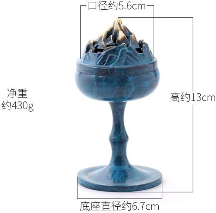 Boshan Stove Copper Aromatherapy Stove Sandalwood Stove Ornaments (Color : A Size : 6.7 * 13cm) (A 6.7 * 13cm)