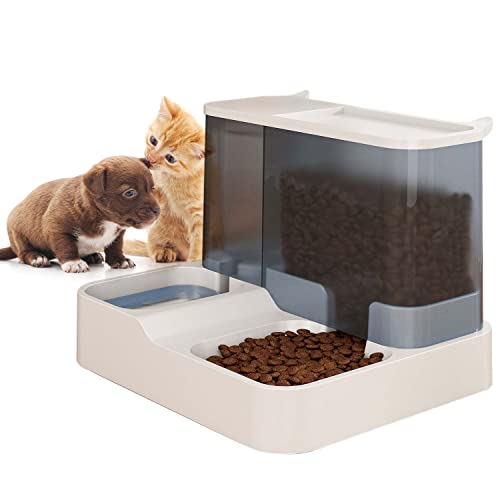 Auflosung Distributeur Croquettes et Eau,Abreuvoir et Alimentateur Automatique avec Distributeur d'eau et Distributeur pour Animaux,Gamelle Nourriture thumbnail