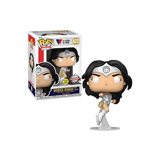 Funko Pop! Wonder Woman 80th Anniversary White Lantern Glow-in-The-Dark Pop! Vinyl Figure - Entertainment Earth Exclusive