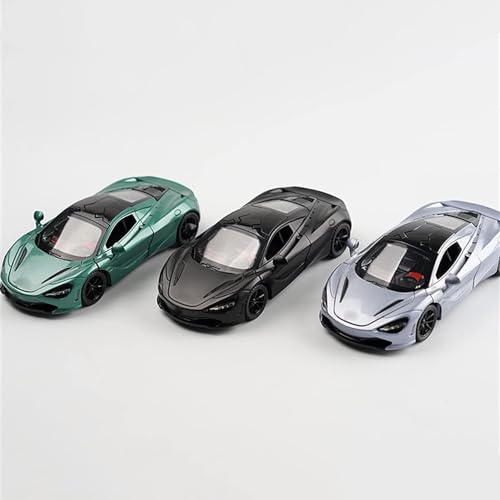Image of 1:32 Mc Laren 720 Toy Car Metal Car for Kids Scale Model Diecast Light Sound Openable Door Pullback