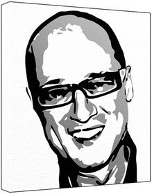 Ray Santilli (100% Original Painting. Not A Print ) Acrylic Paint On Deep Framed Canvas (60 x 50 x 1.8 cm) 3-Colour Black/Grey/White-image-20