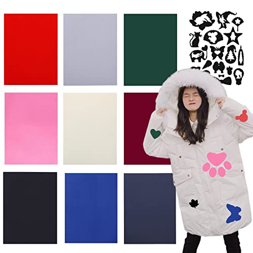 ナイロン補修シート ダウンジャケット 補修布 9色9枚セット 貼付パッチ テント補修シート 服の補修に 衣類の破れ 補修パッチ ジャケット レインコート 寝袋 雨傘 ダウンコート インフレータブルクッション テント補修用 貼るだけシールタイプ 補修シート 防水 洗濯可能 (A#)