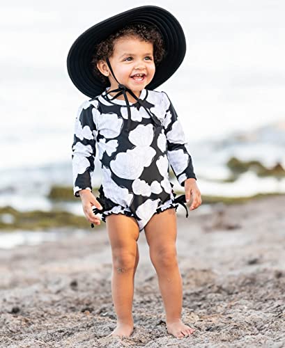 Image of RuffleButts Baby /Toddler Girls UPF 50+ Sun Protective Wide Brim Swimwear Sun Hat