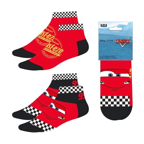 Pack calcetines tobilleros Cars para uso diario y deporte – Pack calcetines tobilleros suaves y transpirables para zapatillas y calzado casual