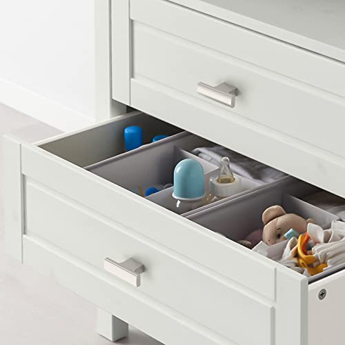 Amerdeco 10 Stück Möbelknöpfe Gebürsteter Nickel Stangengriff Küchenbeschläge Schrankknöpfe für Schrank, Kleiderschrank, mit einem Schrauben UK0048