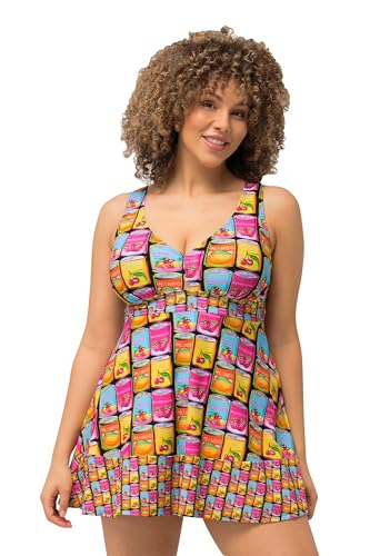 Ulla Popken Bañador, Frutas en conserva, Rellenos Blandos, Material Reciclado Negro 52 826296100-52