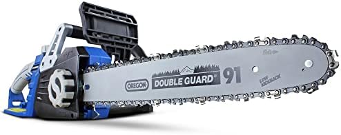 Hyundai 2400W / 230V 16" Bar Powerful Electric Chainsaw, Lightweight, 12m Power Cable, Automatic Chain Lubrication, Easy to Use Corded Chain Saw with 3 Year Warranty