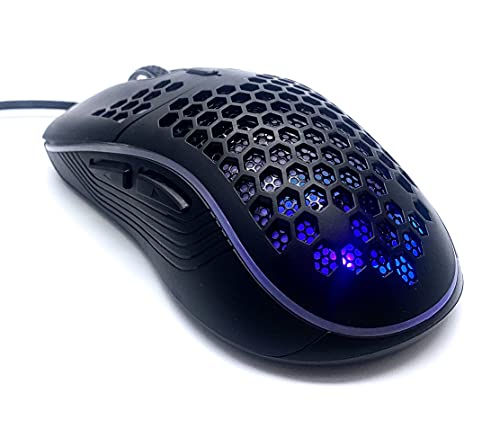 Image of USB RGB Gaming Mouse, Honeycomb Lightweight Gaming Mouse 7200DPI, RGB Backlit and 6 Programmable Buttons