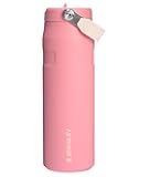 Stanley IceFlow Flip Straw 2.0 Water Bottle 24 oz | Built-In Straw for Travel and Sports | Lightweight and Leak Resistant | Insulated Stainless Steel | BPA-Free | Pink Mesa