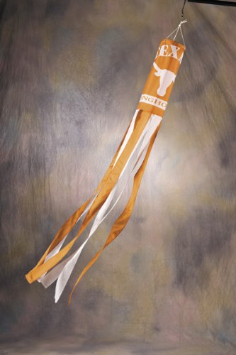BSI Products Home Decorative Garden Lawn Outdoor Wind Chimes Gift Accessories Texas Longhorns NCAA Sports Team Logo Wind Sock