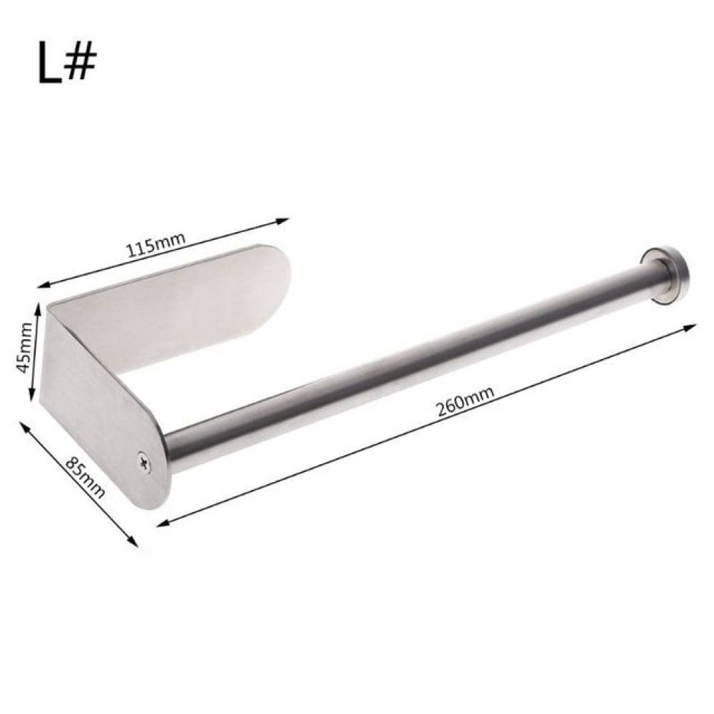 LooZooFei Porta Rotoli Di Carta In Acciaio Inox – Supporto Da Parete Con Adesivo O Viti, Per Cucina, Bagno, Camper, Argento