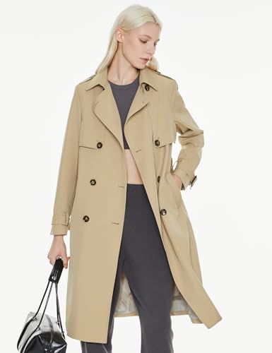Orolay Women's Long Trench Coat Double-Breasted Classic Lapel Overcoat with Belt3