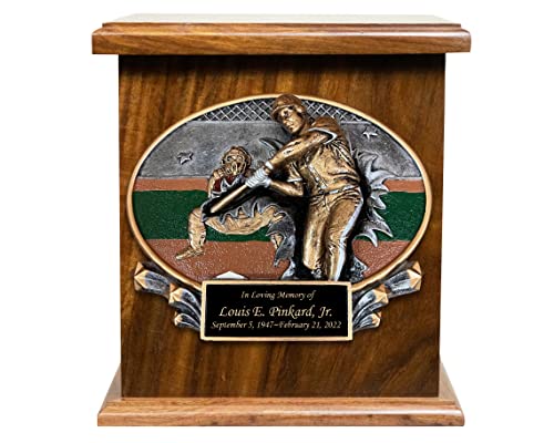 Baseball Cremation Urn, Wood Urn, Baseball Urn, Wooden Funeral Urn, Sports Urn With Engraving #TOP2