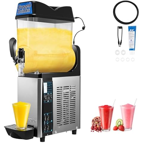 TECSPACE Slushy Machine 1 Tank 3 Gallons, Commercial Slushy Machine 400 W, 12L Slushy Maker for Margarita, Cocktail, Wine, Daiquiri Cover