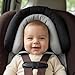 Pro Goleem Car Seat Head Support Infant, Soft Infant Car Seat Insert, 2 in 1 Carseat Head Support for Newborn, Perfect for Car Seat, Stroller, Swing, Bouncer, Gray and Black