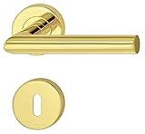 türdrücker messing langschild Lieferumfang: 1 Stück Türgriff-Garnitur für Bart-Schlüssel - LDH 2171 inklusive Drückerstift 8 mm aus Metall und Befestigungsmaterial