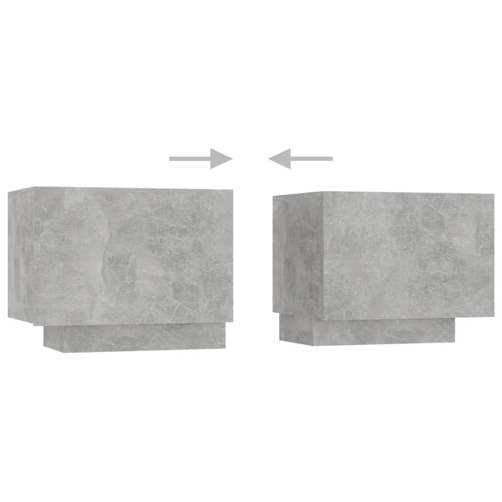 vidaXL Mobile Porta TV con Luci LED Grigio Cemento 180x35x40 cm