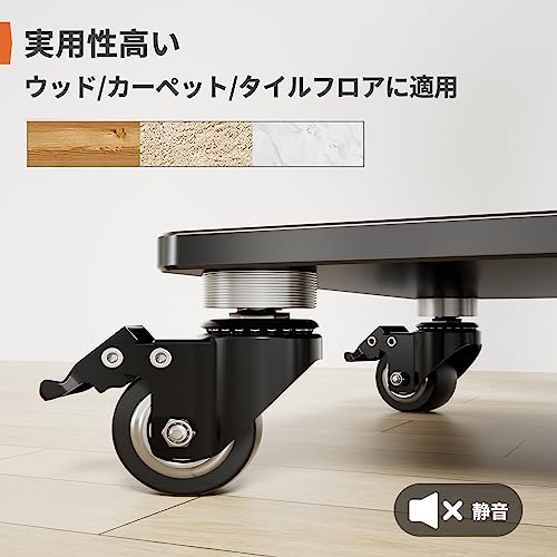 undefined Perlegear テレビスタンド キャスター付き 壁寄せ tvスタンド ハイタイプ 移動式 tv stand テレビ台 壁掛け 37-75インチ対応 VESA/横200600mm/縦100～400mm 耐荷重40kg 6段目高さ調節 左右±35度首振り 家用/学校/病院/ビジネス展示用 ブラック PGTVMC15 の商品画像 5