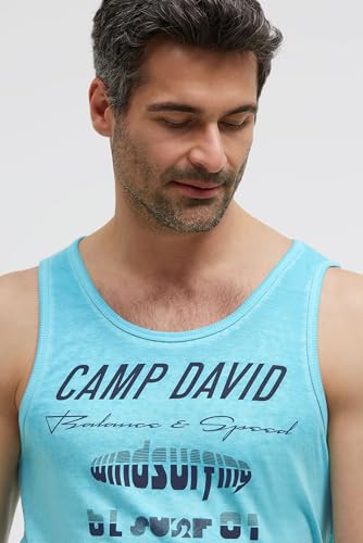 Camiseta de tirantes para hombre Camp David con efectos quemados m 4