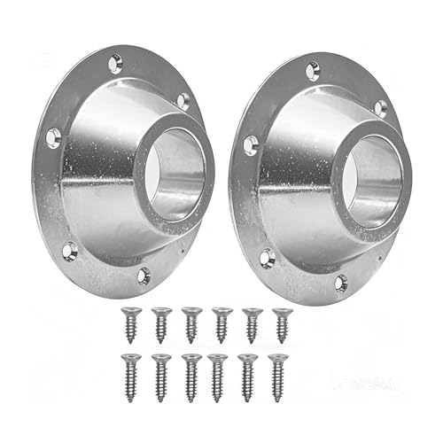senylanhxy 2-Pack RV Table Base Mount,Camper Aluminum RV Pedestal Table Leg Base Flange,Floor Mounting Bracket Flush Plate with 6 Installing Holes,Include Screws for Camper Trailer Motorhome