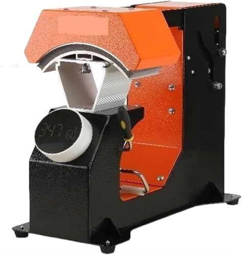 Máquina de prensado térmico para camisetas naranja