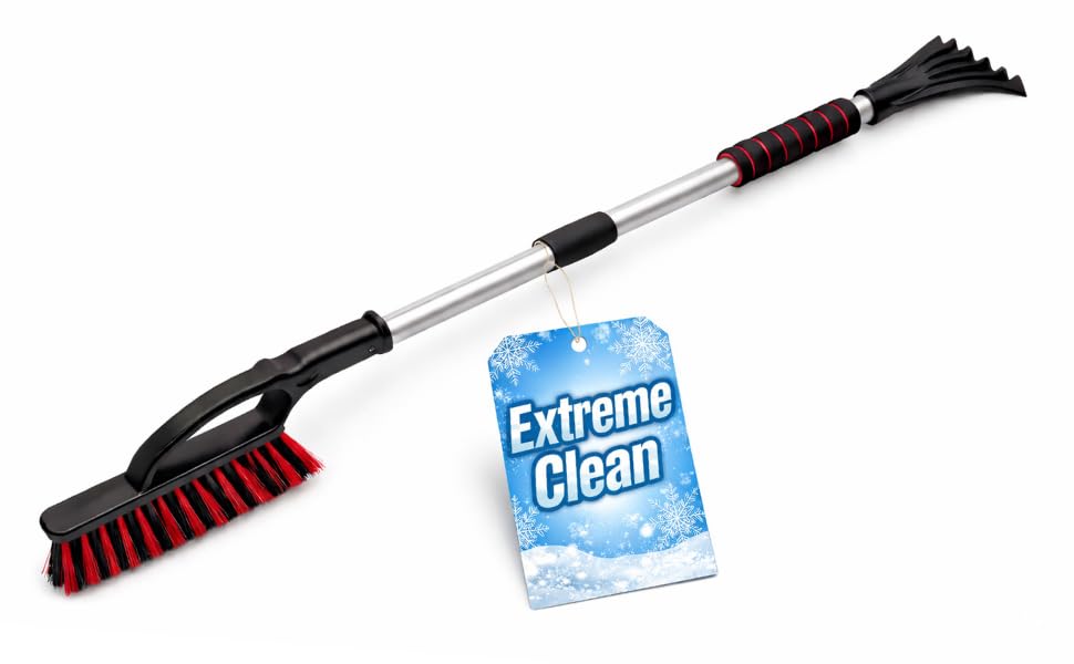 DAHLMANN Eiskratzer Schneebürste 2in1 Teleskop 84-114cm...