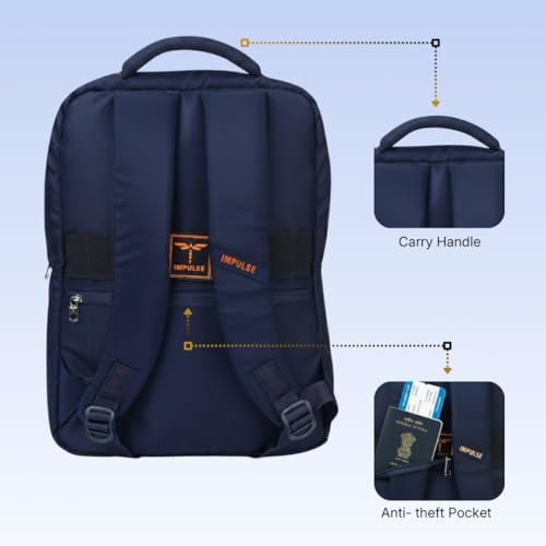 Image of Impulse Laptop Backpack for Men & Women | Water Resistant Office, Travel & College Bag | Fits Up to 15.6?16 Inch Laptop | Business & Work Backpack