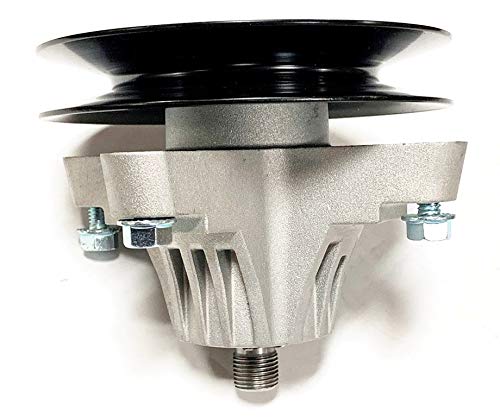 Upgraded (Threaded Mount Holes, 6 Pt Star) Spindle - Compatible with: Cub Cadet MTD 618-04825B, 918-04825B, 618-05016, 918-05016