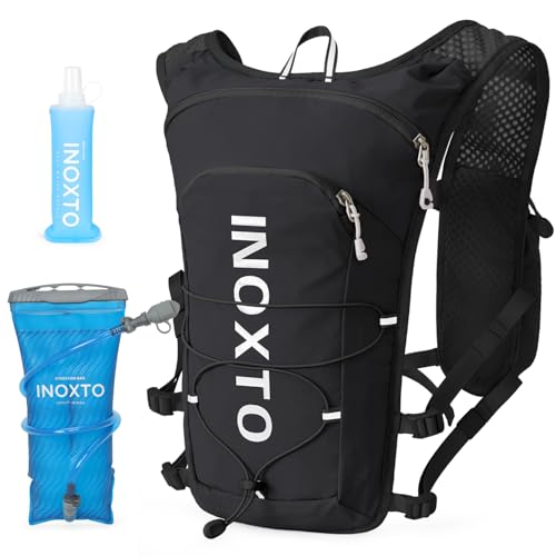 Image of INOXTO Running Hydration Vest Backpack,Lightweight Insulated Pack with 1.5L Water Bladder Bag Daypack for Trail Hiking Running Cycling Race Marathon for Women Men