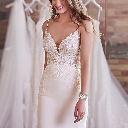 BriLove Wedding Bridal Elegant Crystal Double Row Rhinestones Marquise Cluster Stretch Bangle Bracelet for Bride2