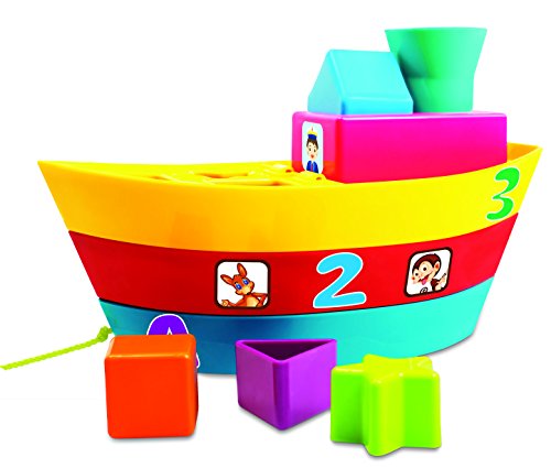Image of Giggles Nico The Giraffe, Yellow & Giggles Stack a Boat, Multi Color