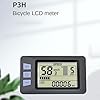 Luejnbogty P3H Electric Bike LCD Display Meter Dashboard 24V 36V 48V 60V for Electric Scooter (6PIN), black #1