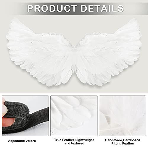 Bwogue Dog Angel Wings Costume Halloween Dog Costume For Dogs Puppy Cats White Feather Pet Wing Costume Cosplay For Party M #TOP3