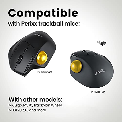 Image of perixx PERIPRO-303 GGO 1.34 Inches Trackball - Replacement Ball for M570, PERIMICE-517 /520 /717 /720, and Other Compatible Trackball Mouse - Glossy Gold