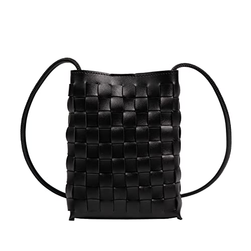 Woven Small Crossbody Bags Cell Phone Purse for Women Teen Girls Small Shoulder Phone Bag