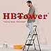 HBTower Step Ladder, Folding Step Stool with Wide Anti-Slip Pedal, Sturdy Steel Ladder, Convenient Handrail, Lightweight, Portable Steel Step Stool