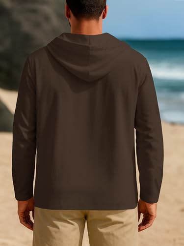 Image of Noble Monk Men's Solid Regular Fit Shirts| Shirt with Hood | Casual Wear for Men | Full Sleeve Shirt | Stylish Shirts for Men