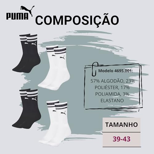 Kit 04 Pares de Meia Cano Longo Puma | KIT B | 39-43