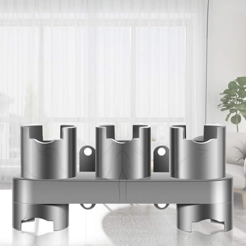 Image of Vacuum Accessory Holder Compatible With Dyson V7 V8 V10 V11 V15 Gen5 Wall Mount Dock Organizer With 5 Slots Attachment Storage Rack Grey 1 Pack