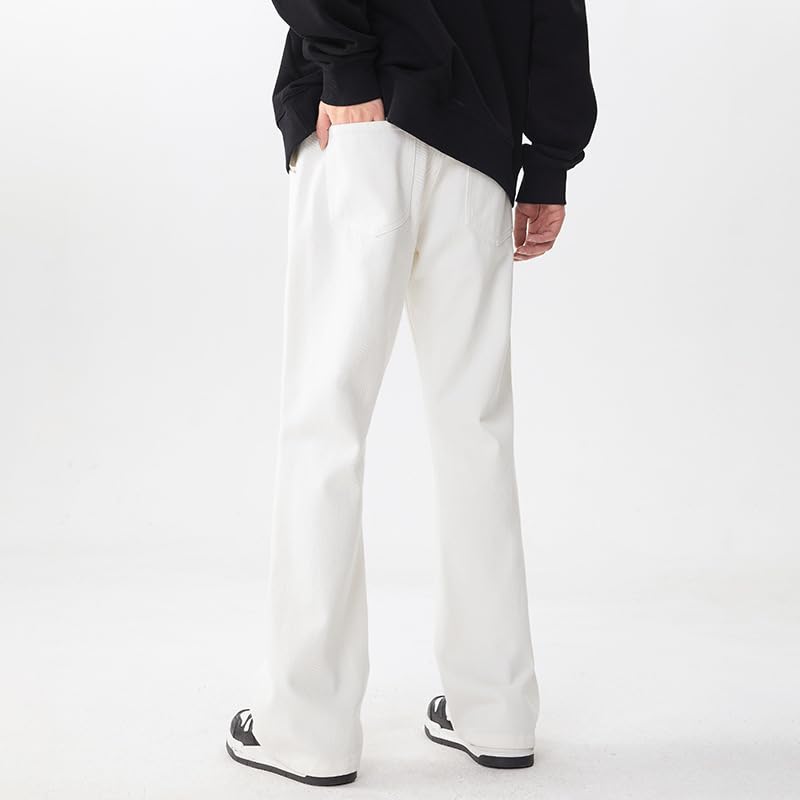 Men's Denim Pants Summer Vintage Striped Denim Casual Loose Trousers4