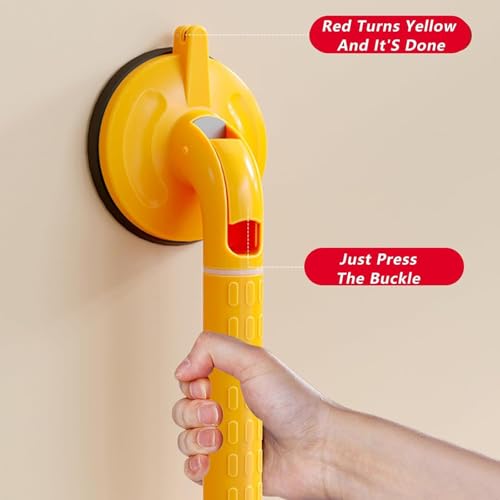 Barras de agarre para baño, pasamanos con ventosa para un apoyo seguro, agarre antideslizante, fácil instalación y extracción