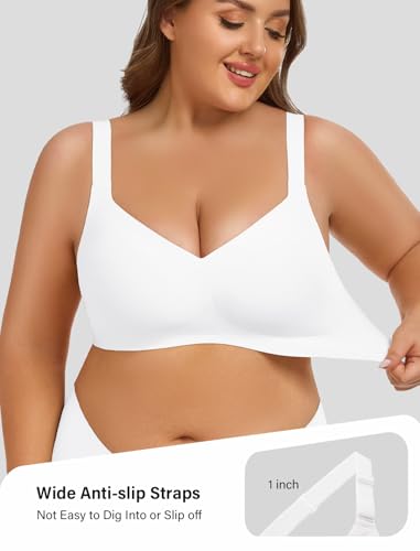 Image of Wireless Bras for Women Full Coverage No Underwire Push Up Supportive Bra Comfortable Everyday T-Shirt Bra