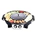 Produktbild JOSN Elektrischer koreanischer BBQ-Grill, Hot Pot Tischgrill und Rauchloser Fondue-Kocher Antihaftbeschichtet Elektrischer Hot Pot,Schwarz