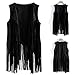 Prime Big Deal Days Black Fringe Shirt,Plus Size Western,Western Vest,Black Fringe Vest,Pink Cowgirl, 2025 Deals Now