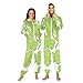 Yuiboo Full Clover MeadoAdults Unisex One Piecing Pajamas for Women Men Costumes with Hood