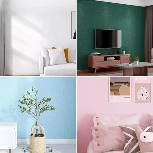 Papier peint lin 3D isolant de qualité premium couleur vert lin pour une déco raffinée - 7