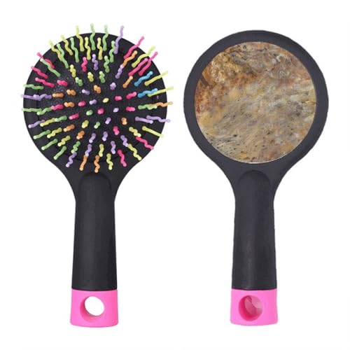 Brosse à cheveux démêlante à coussin d'air motif marbre gris pour le salon