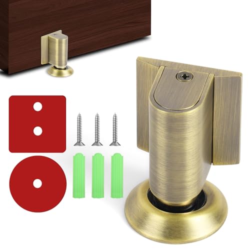 NUTKIT Magnétique en Métal Butée de Porte, Bloc Porte Magnétique Butée Invisible, Cale porte Sol Butée de porte Solide Avec Adhésif, 2026 new door wedge...